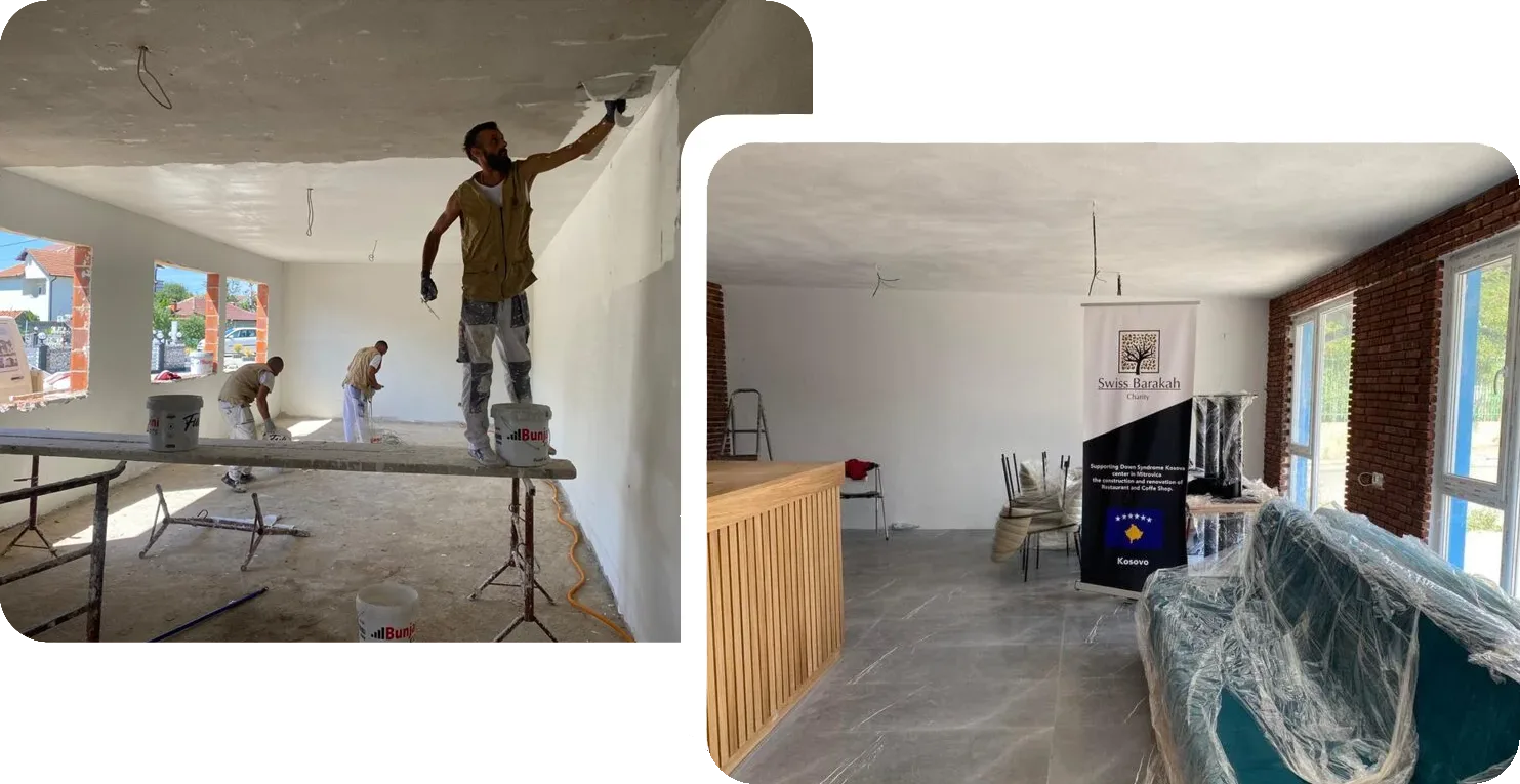 Costruzione del Centro per la Sindrome di Down a Mitrovica, Kosovo, da parte di Barakah Charity.